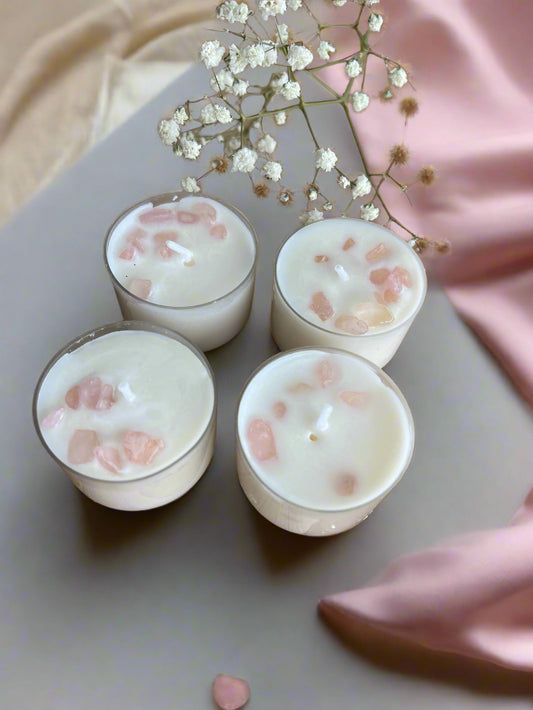 Love Attraction-Rose Quartz Infused Tealight Set