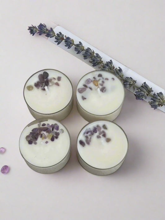 Clarity, Intuition and Inner-Self Discovery-Amethyst Infused Tealight Set