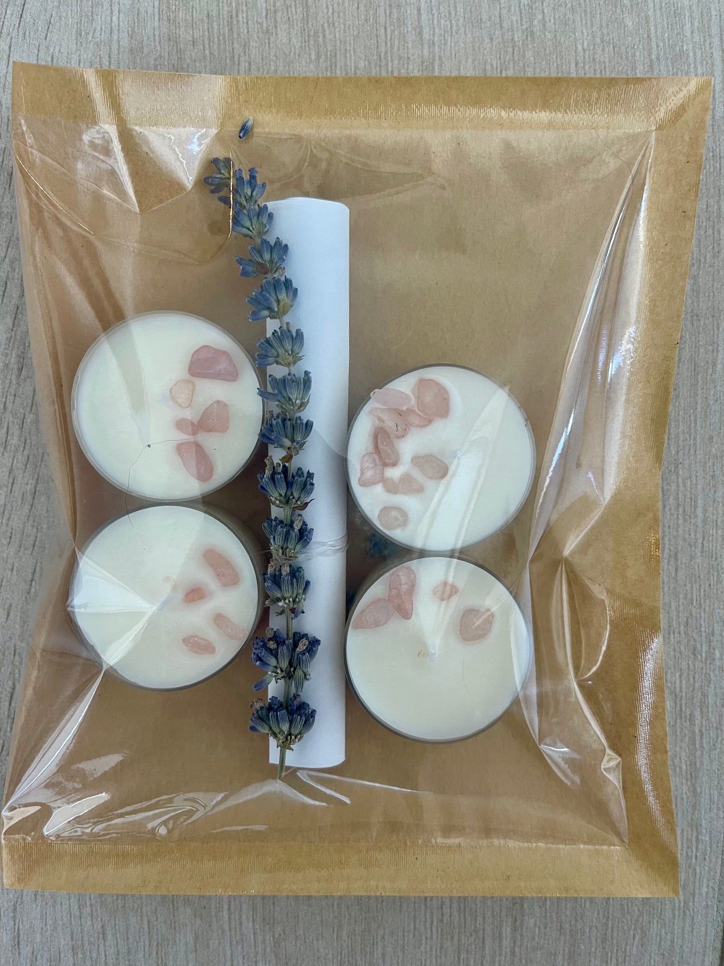 Love Attraction-Rose Quartz Infused Tealight Set
